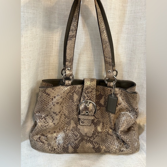 Vintage Coach Soho Exotic Python Embossed Shoulder Bag WITH Hangtag EUC - Picture 1 of 11
